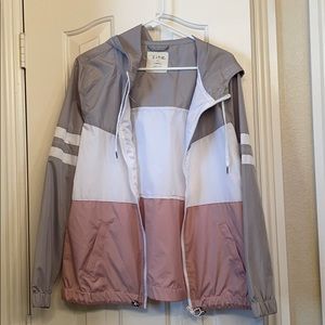 Zine windbreaker zip up jacket